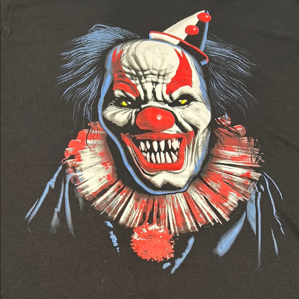 Gildan Black Tee with Clown Graphic
